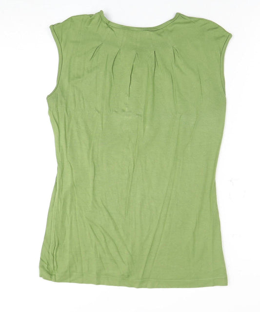 Banana Republic Women's Green Sleeveless Top M
