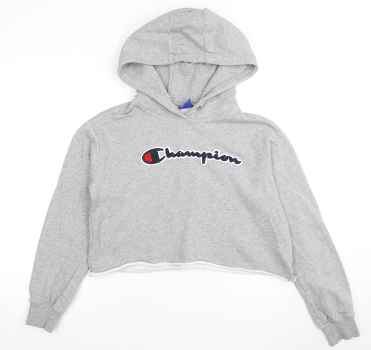 Womens UK Size S Champion Grey Pullover Hoodie