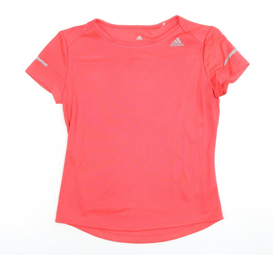 Womens UK Size XS adidas Pink Running & Jogging Gym & Training T-Shirt