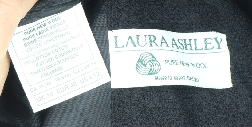 Womens UK Size 14 Laura Ashley Regular Black Blazer