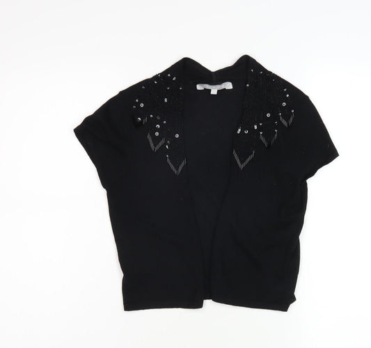 Womens UK Size 10 Redherring Black Shrug Jumper