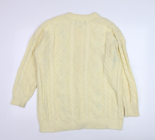 Avant Garde Women's Ivory Cable-Knit Cardigan - One Size