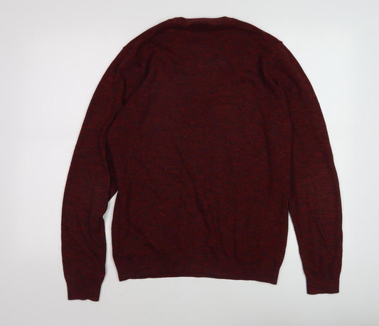 Next Men's Red Crew Neck Pullover Jumper - Medium