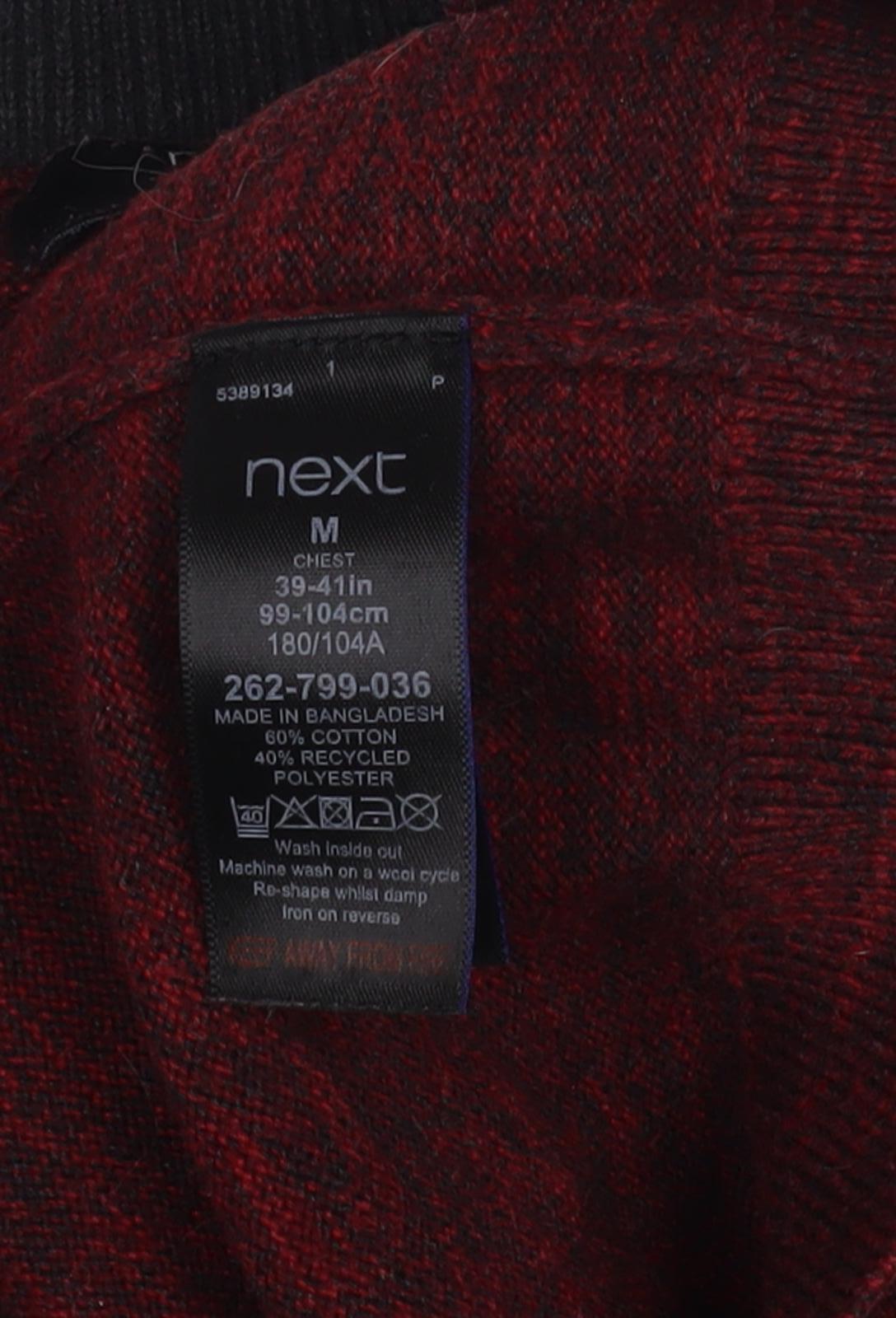 Next Men's Red Crew Neck Pullover Jumper - Medium