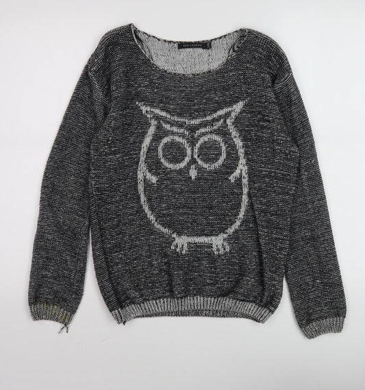 Womens UK Size S QED London Grey Pullover Jumper
