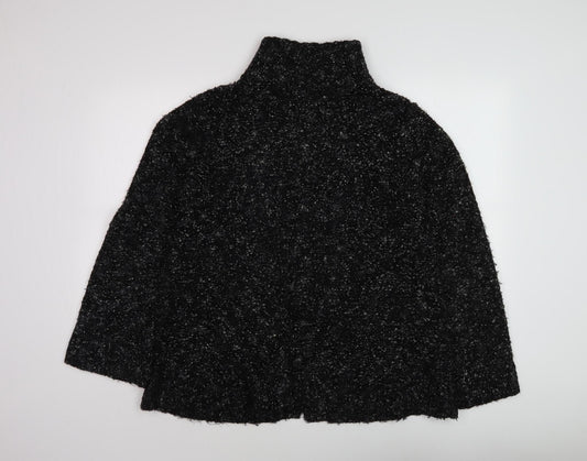 BHS Women's Black Cape Style Long Sleeve Jumper