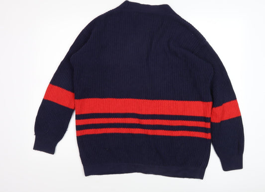 Marks and Spencer Men's Navy Cardigan - Medium Size