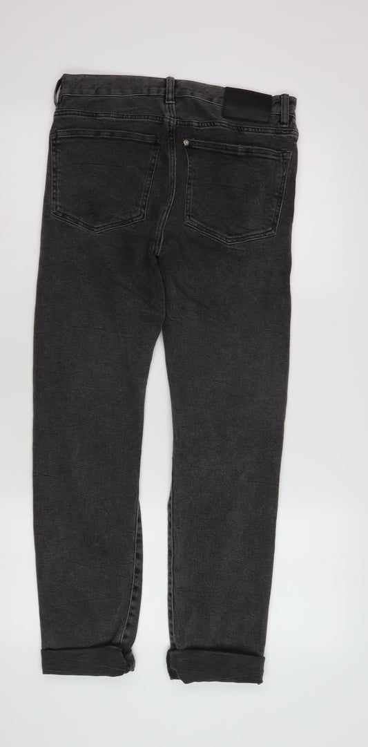 Men's Black Skinny Distressed Jeans Size 28