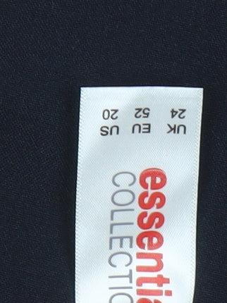 Womens UK Size 24 Essential Collection Blue Trousers