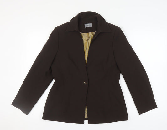 Womens UK Size 12 AMARANTO Regular Brown Blazer