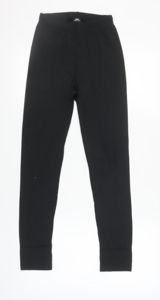 Additional front view of Trespass Black Jogger Trousers unisex adults 2xs