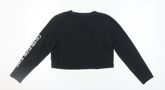 Calvin Klein Women's Black Cropped T-Shirt XS
