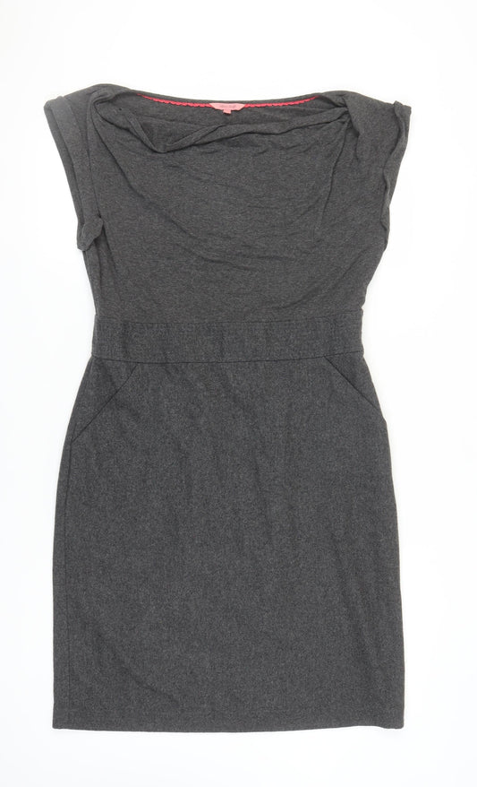 White Stuff Women's Grey Sheath Mini Dress Size 14