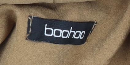 Boohoo Women's Brown Blazer, Size 12, Shawl Lapel