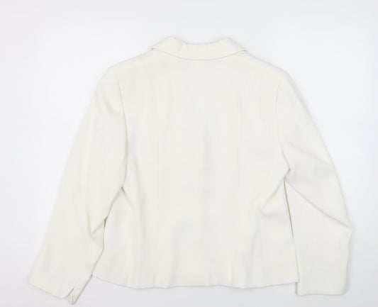 BHS Women's Ivory Blazer Petites Size 14, Formal, Two-Button