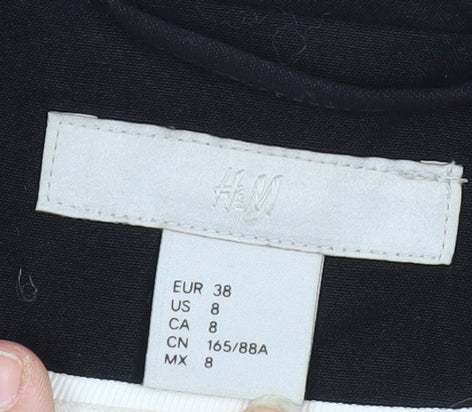 H&M Women's Black Blazer Size 10 Regular Fit