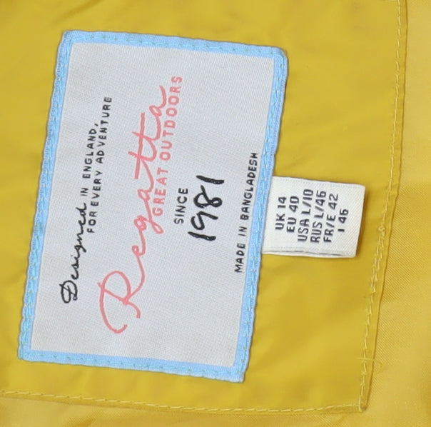 Womens UK Size 14 Regatta Yellow Quilted Coat