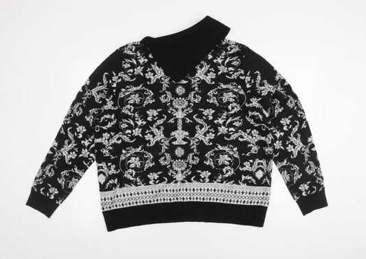Womens UK Size 20 Roman Black Pullover Jumper