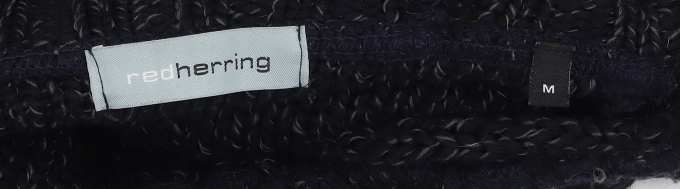 Red Herring Men's Black Knit Pullover Jumper M