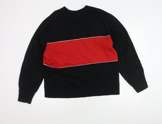 Topman Men's Black Red Pullover Sweatshirt M