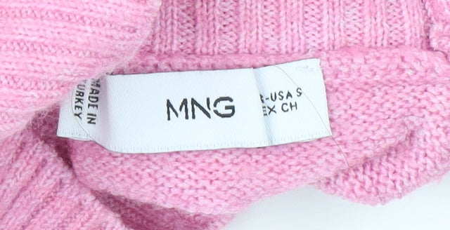 Womens UK Size XS MNG Pink Pullover Jumper