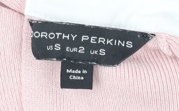 Womens UK Size S Dorothy Perkins Pink Tunic Jumper