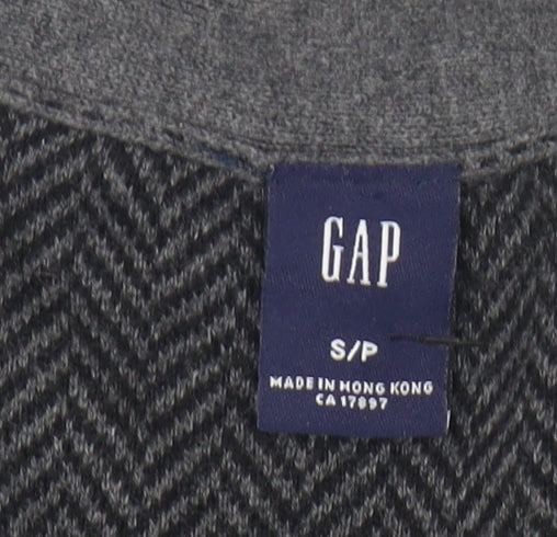 GAP Men's Grey V-Neck Cotton Cashmere Jumper, Size S