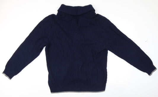 Boden Men's Blue 2XL Cardigan with Button Pockets