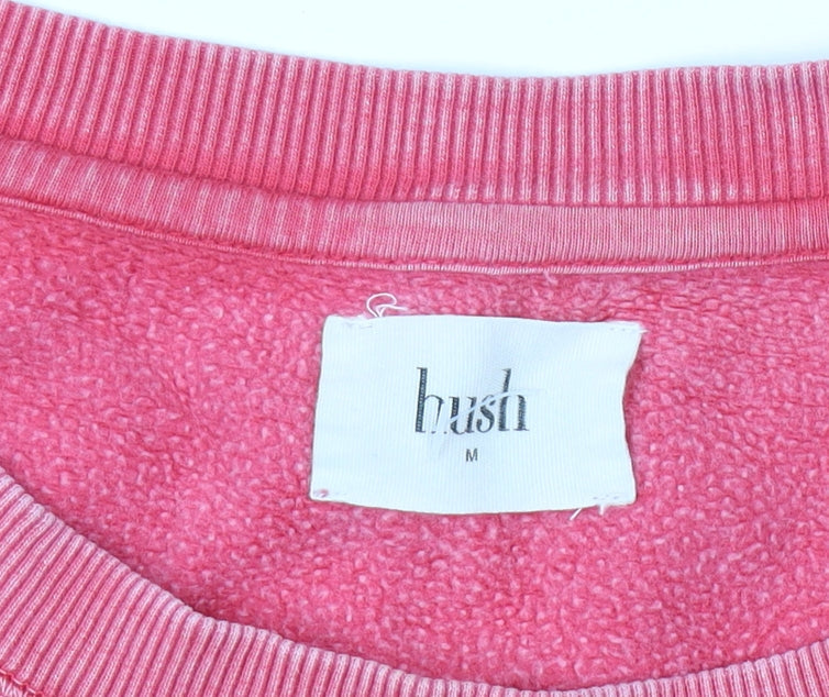 Hush Women's Pink Crew Neck Pullover Jumper Size M