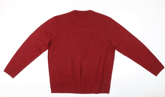 Marks and Spencer Men's Red XL Christmas Jumper