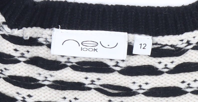 Womens UK Size 12 New Look Black Pullover Jumper