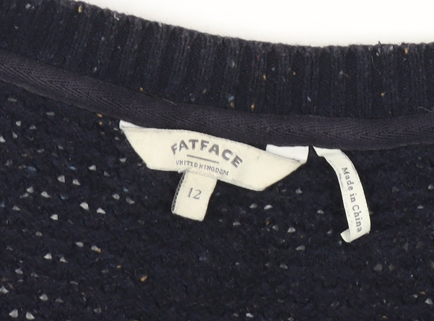 Womens UK Size 12 FatFace Black Pullover Jumper