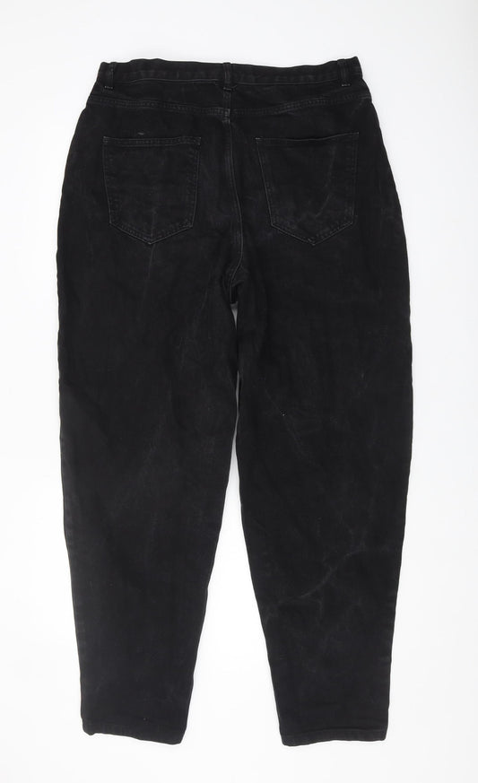 ASOS Men's Black Jeans - 34 Waist, 36 Leg, Button Closure