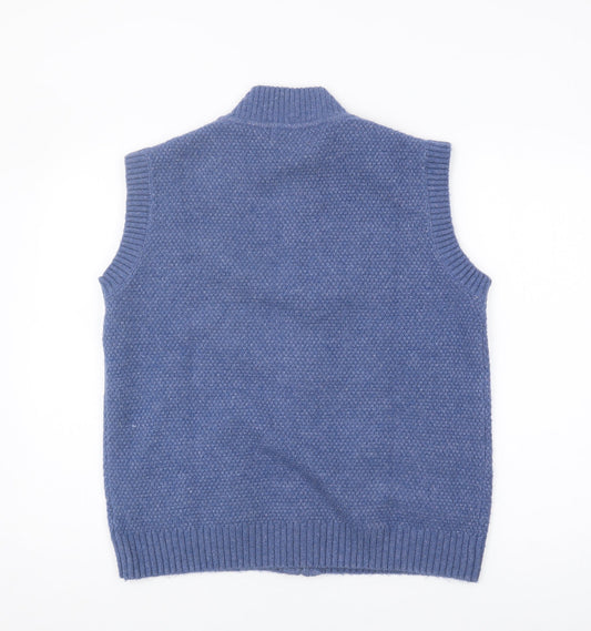 Honor Millburn Women's Blue Vest M with Mock Neck