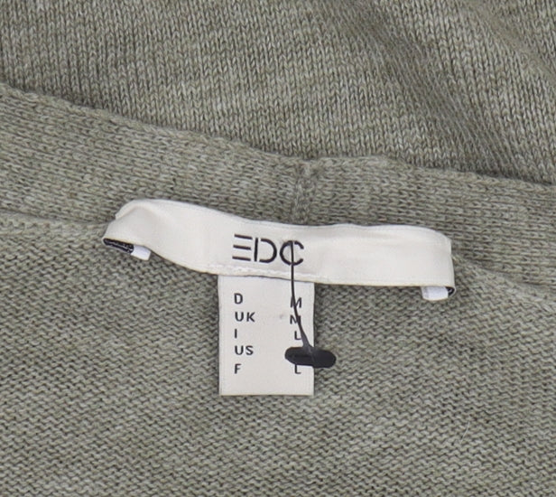 Womens UK Size M EDC Green Cardigan Jumper