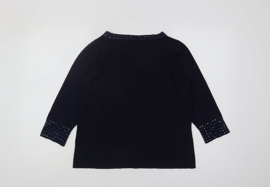 Womens UK Size M Windsmoor Blue Pullover Jumper