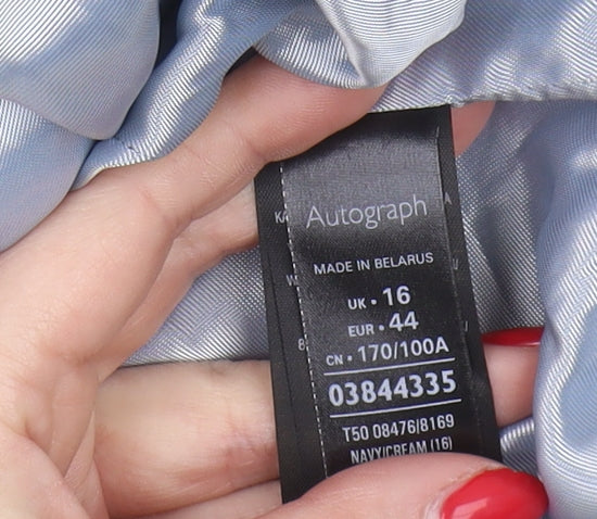 Autograph Women's Multicoloured Mid-Length Jacket Size 16