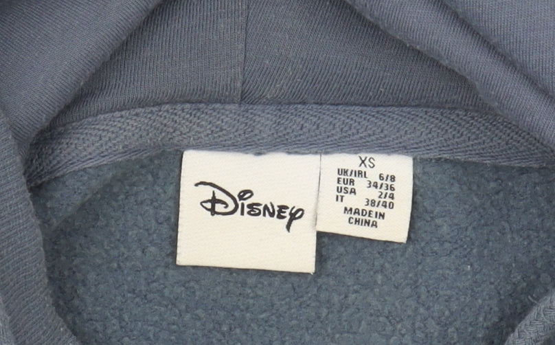 Womens UK Size XS Disney Blue Pullover Hoodie