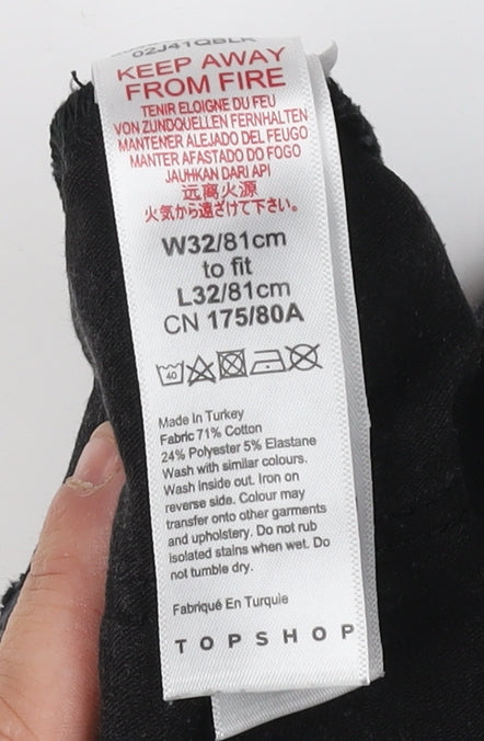 Topshop Women's Black Skinny Jeans Size L