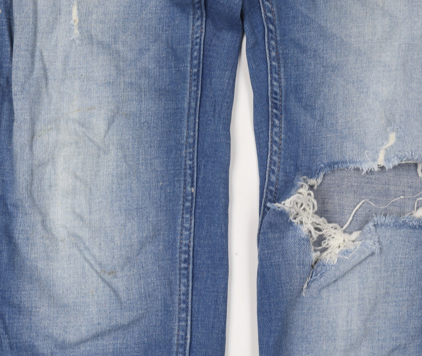 Hollister Women's Blue Skinny Distressed Jeans - Size 8