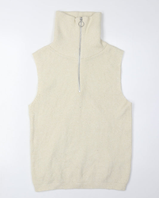 Womens UK Size 12 VILA Ivory Vest Jumper