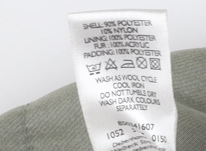 Womens UK Size 12 Debenhams Green Parka Coat