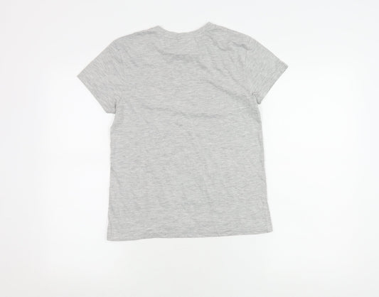 Womens UK Size 8 Harry Potter Grey Basic T-Shirt