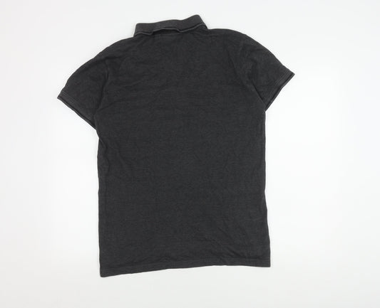 TOG24 Men's Black Polo Shirt Medium Short Sleeve