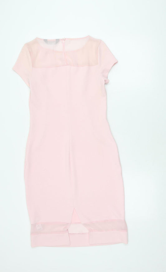 Dorothy Perkins Women's Pink Sheath Dress Size 10