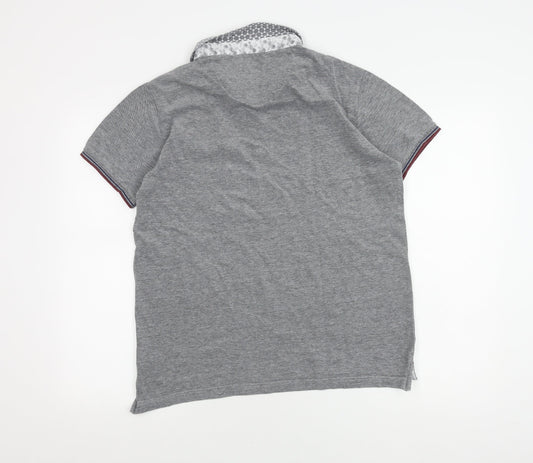 Brave Soul Men's Grey Polo Shirt, M, Short Sleeve