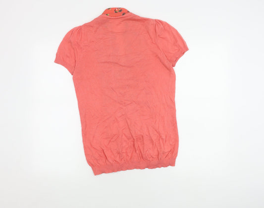 Womens UK Size 8 NEXT Pink Basic Blouse