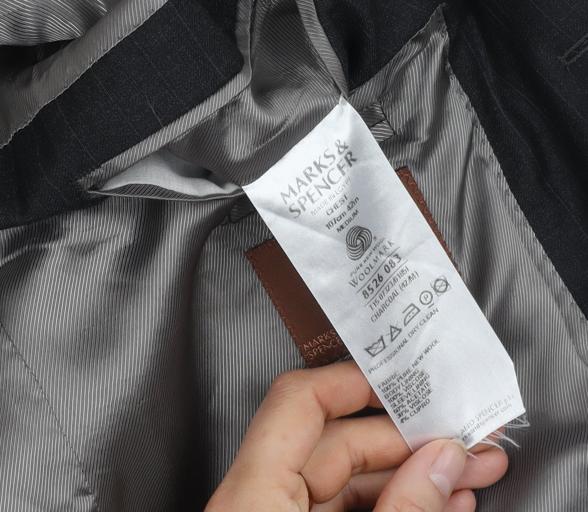 Mens UK Size 42 Marks and Spencer Regular Black Suit Jacket