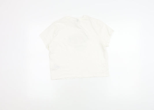Womens UK Size 12 Divided White Basic T-Shirt