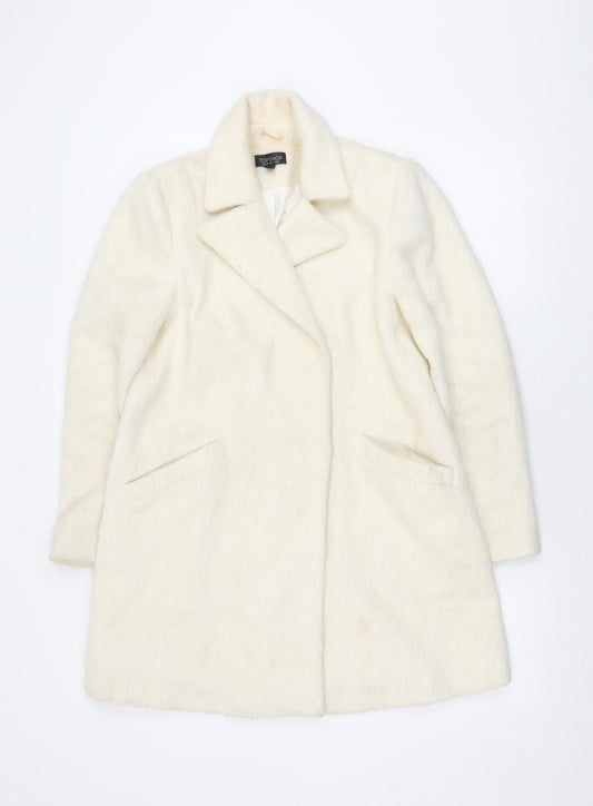 Womens UK Size UK 8 Topshop Ivory Overcoat
